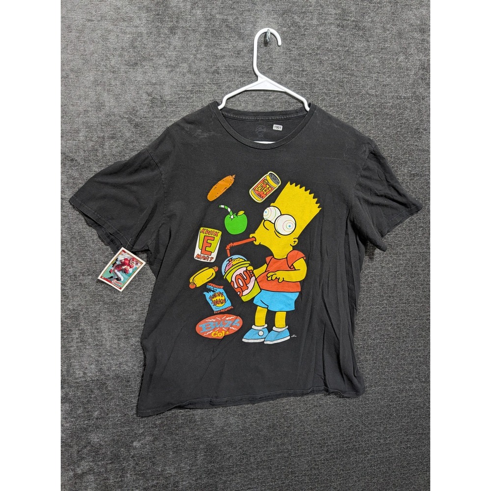 The Simpsons Bart Simpson Kwik-E-Mart Squishee Graphic T-Shirt Black XL